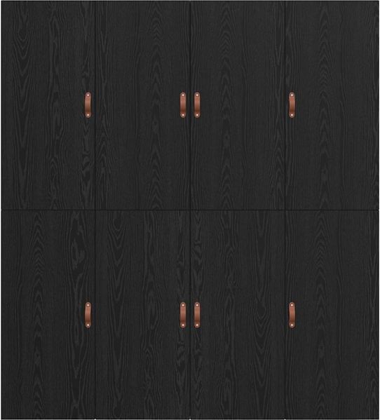 vidaXL Aufbewahrungsbettgestell Schwarz Eichen-Optik 200 x 200 cm 3335358 Bild 9