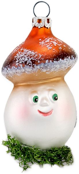 Herr Pilz 8cm Schatzhauser, Thüringer Glas und Weihnachtsschmuck
