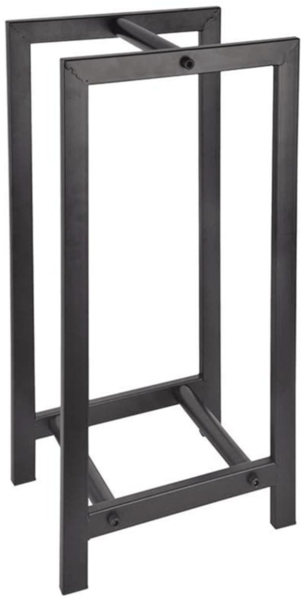 Esschert Design Holzregal und Kaminholzständer Schwarz 442353
