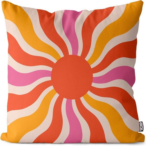 VOID Kissenbezug, (1 Stück), Retro Sonne Grafik Sommer 70s 80s disko sommer muster design dek
