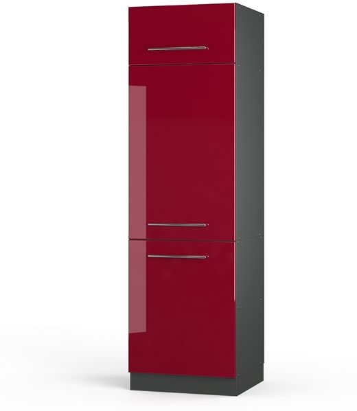 Kühlumbauschrank Fame-Line Bordeaux Hochglanz 60 cm Vicco
