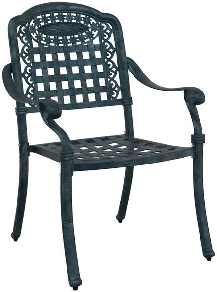 vidaXL Gartenstuhl 2 pcs Grün 55 x 56,5 x 91cm Aluminium 42002373 Bild 3
