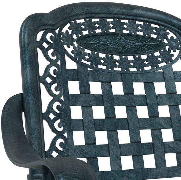 vidaXL Gartenstuhl 2 pcs Grün 55 x 56,5 x 91cm Aluminium 42002373 Bild 7