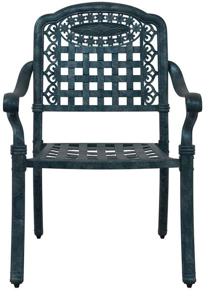 vidaXL Gartenstuhl 2 pcs Grün 55 x 56,5 x 91cm Aluminium 42002373 Bild 4
