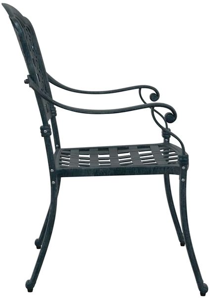 vidaXL Gartenstuhl 2 pcs Grün 55 x 56,5 x 91cm Aluminium 42002373 Bild 5