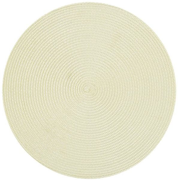 Haus und Deko Platzset Platzset rund ca. 35 cm Ø abwaschbar Bast Optik Tischset Platzdeckche, (1-St)