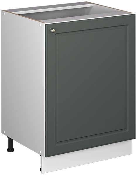 Küchenunterschrank Fame-Line Grün-Gold Landhaus/Weiß 60 cm 1 Tür ohne Arbeitsplatte Vicco