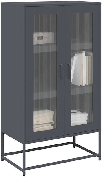 vidaXL Highboard Anthrazit 68x39x123 cm Stahl 853358