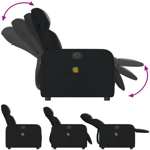 vidaXL Massagesessel Elektrisch Schwarz Kunstleder 3206742 Bild 7