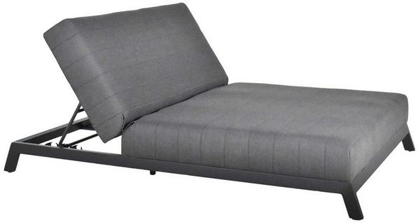 HOME DELUXE Gartenliege Sonnenliege VALENCIA - 203 x 144 x 38 cm, verstellbare Rückenlehne, Doppelliege für den Außenbereich