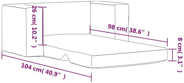 vidaXL Kinder-Schlafsofa 2-Sitzer Rosa Weicher Plüsch 357039 Bild 10