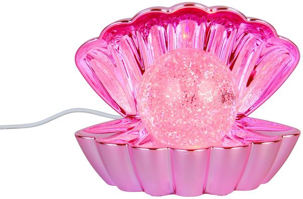 USB Muschel Tischlampe SHELLY Pink mit RGB Beleuchtung, Höhe 14cm Bild 2