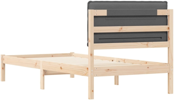 vidaXL Bettgestell mit gepolstertem Kopfteil Dunkelgrau 80 x 200 cm 877870 Bild 6