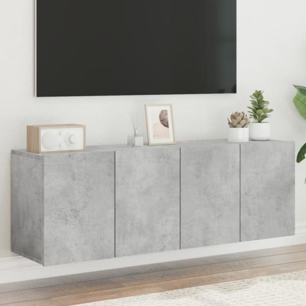 vidaXL TV-Wandschränke 2 Stk. Betongrau 60x30x41 cm 836945