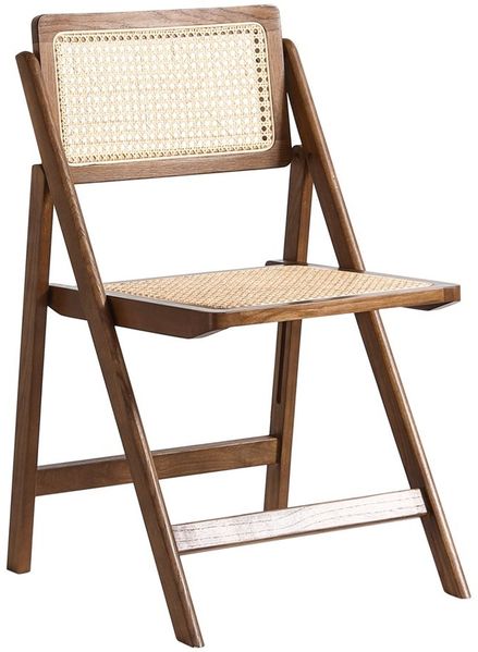 LIM HOME Klappstuhl TB000 (Packung, 1 St), Gestell aus Massiveholz FSC®, Sitzfläche aus Rattan
