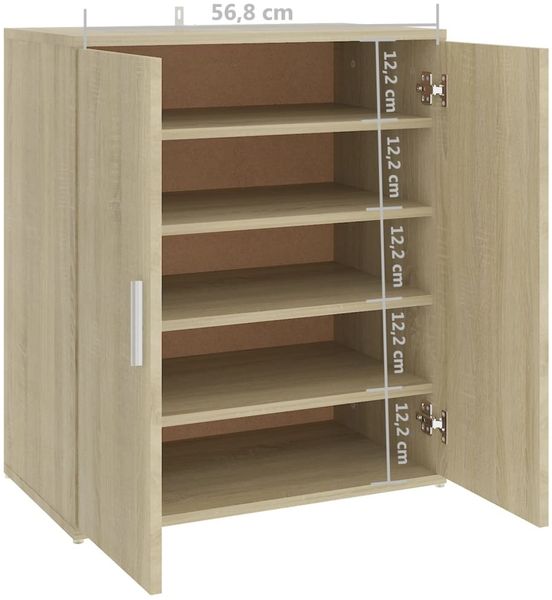 vidaXL Schuhschrank Sonoma-Eiche 60x35x70 cm Holzwerkstoff 808921 Bild 9