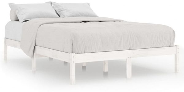 vidaXL Massivholzbett Weiß 135x190 cm 809993 Bild 9