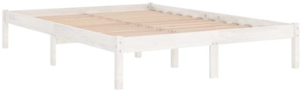 vidaXL Massivholzbett Weiß 135x190 cm 809993 Bild 10