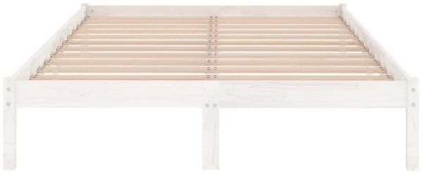 vidaXL Massivholzbett Weiß 135x190 cm 809993 Bild 11