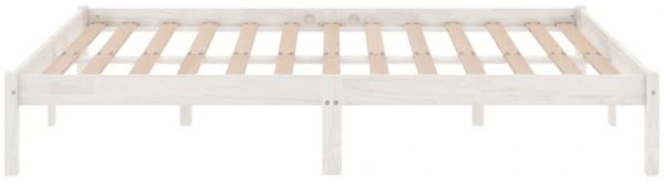 vidaXL Massivholzbett Weiß 135x190 cm 809993 Bild 4
