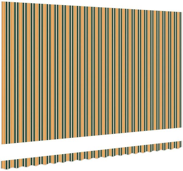 vidaXL Markisenersatzstoff Grün und Gelb 5 x 3 m Polyester 42000648 Bild 4