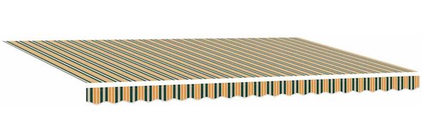 vidaXL Markisenersatzstoff Grün und Gelb 5 x 3 m Polyester 42000648 Bild 2