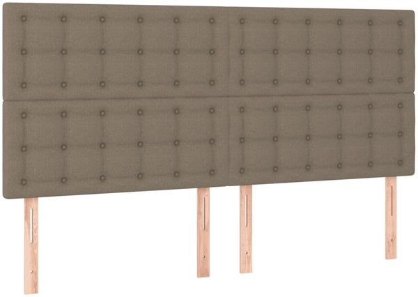vidaXL Boxspringbett mit Matratze Taupe 160x200 cm Stoff 3128857 Bild 6