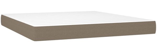 vidaXL Boxspringbett mit Matratze Taupe 160x200 cm Stoff 3128857 Bild 5
