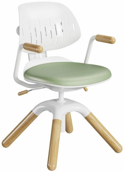 HOKO Kinderstuhl Höhenverstellbarer, mitwachsender Kinder Stuhl (Ergo Study Kid Kinder Schreibtisch Stuhl, Sitz und Rücken separat verstellbar. Ergonomisches Sitzen für Kinder, 1 St), verstellbarer Rückenlehne und stabiler 4-Fuß-Konstruktion.