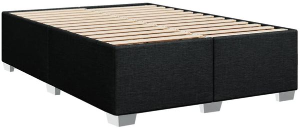 vidaXL Boxspringbett mit Matratze Schwarz 140x190 cm Stoff 3288199 Bild 8
