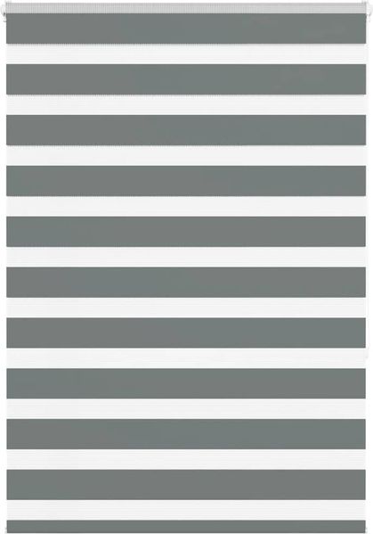 vidaXL Doppelrollo Dunkelgrau 115x150 cm Stoffbreite 110,9 cm Polyester 4014134