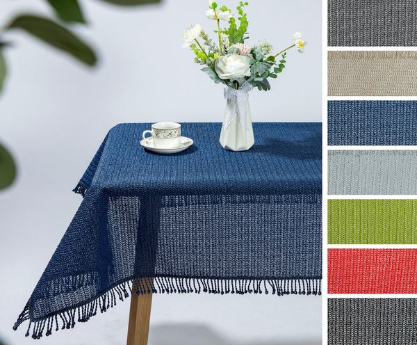 Beautex Tischdecke Moa Weichschaum Tischdecke mit Fransen Garten, Balkon, Terrasse (1-tlg)