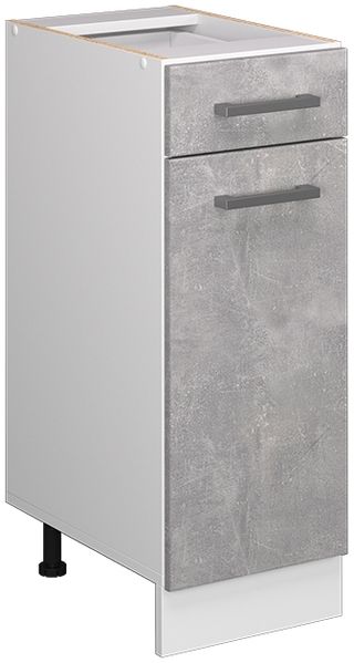 Unterschrank R-Line Beton 30 cm mit Schublade, ohne Arbeitsplatte Vicco