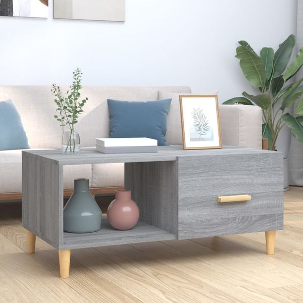 vidaXL Couchtisch Grau Sonoma 89,5x50x40 cm Holzwerkstoff 817514