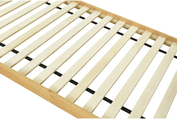 Merax Etagenbett, 90x200cm Kinderbett, Mit dreistufiges Regal, Sicheres Bettgitter, Dreistufige Trittleiter, Stabile Lattenroste, Weiß+Natur Bild 8