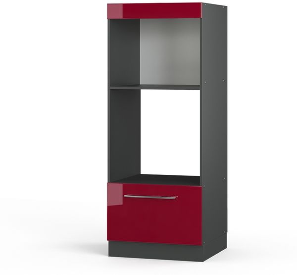 Mikrowellenschrank Fame-Line Bordeaux Hochglanz 60 cm offen Vicco