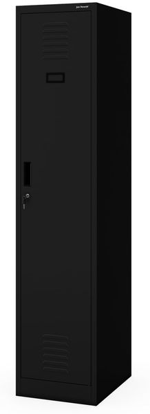 Jan Nowak Kleiderspind Metall abschließbar Garderobenschrank Umkleideschrank Schließfachschrank, 180 x 40 x 50 cm, Stahlschrank für Sozialraum mit Trennwänden, Lüftung und Kleiderhaken