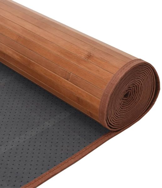 vidaXL Teppich Rechteckig Braun 100x300 cm Bambus 376950 Bild 5