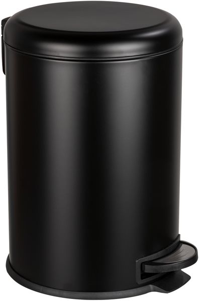 WENKO LEMAN Mülleimer 20 Liter, Schwarz, mit Absenkautomatik