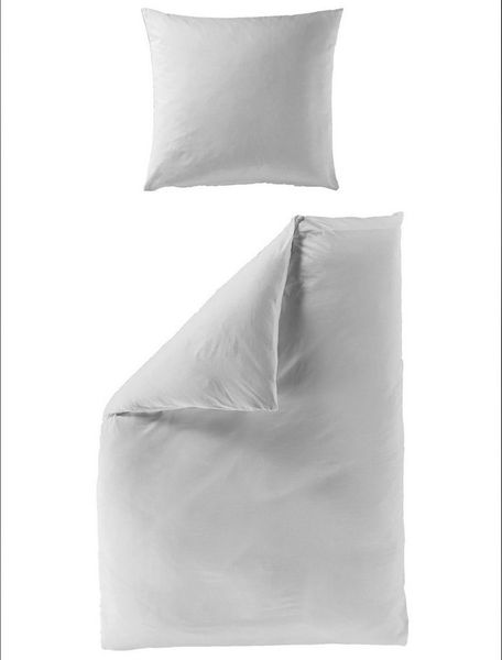 BIERBAUM Bettwäsche Elegant uni, Mako-Satin, 2 teilig, Mako-Satin, 100 % Baumwolle, Uni, pflegeleicht