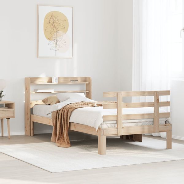 vidaXL Bettgestell mit Kopfteil ohne Matratze 90x200 cm 3306847