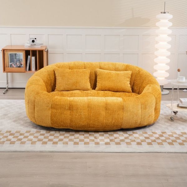 MODFU Sofa Lazy Sofa,Bean Bag Sofa,Loungesessel, Bean Bag Sofa für Erwachsene und Kinder – Hochdichter Schaumstoff, Lazy Sofa für Wohnzimmer, Schlafzimmer & Freizeit, Chenille Stoff, 150kg Tragkraft, Komfortabler Loungesessel, Kein Zusammenbau erforder...