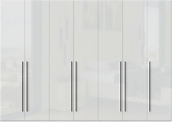 OTTO home Kleiderschrank Piano, UV lackiert, hochglänzend in beige oder weiß, FSC-zertifiziert (Made in Europe) in vielen Breiten, Höhe 224cm, mit Soft-Close Funktion