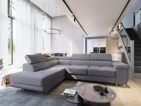 Masseno Ecksofa APIRO mit Schlaffunktion L-Form, Sofa mit Bettkasten