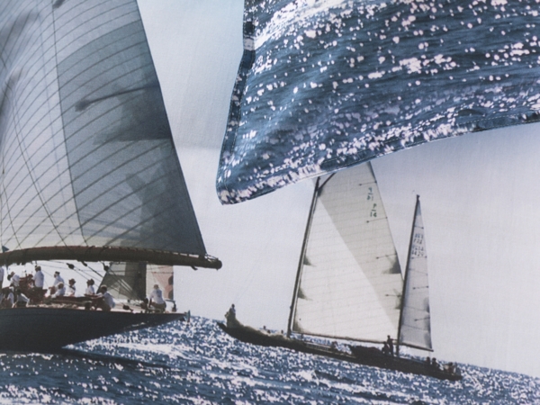 Zo! Home Cotton Bettwäsche 135x200 Regatta blue Segelboot Meer Maritim Bild 5
