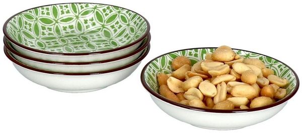 Ritzenhoff & Breker Servierschale 4er Set Schale flach 9,5cm Lime Sao - Ritzenhoff 744910, Porzellan