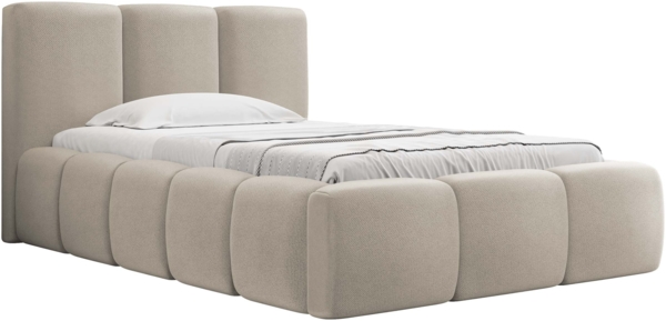 Mirjan24 'Koweni' Polsterbett mit Bettkasten, Bouclé, Dunkelbeige, 90x200 cm Bild 1