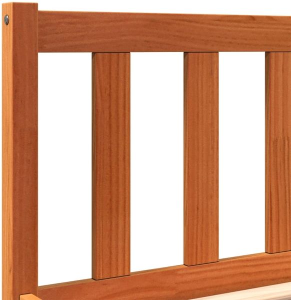 vidaXL Massivholzbett ohne Matratze Wachsbraun 100x200 Kiefernholz 844807 Bild 7