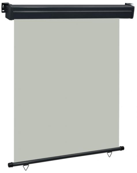 vidaXL Balkon-Seitenmarkise 145x250 cm Grau 48428