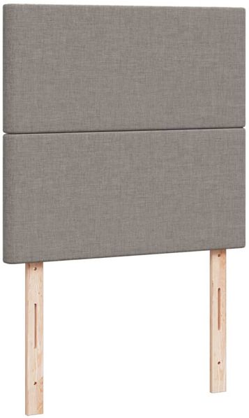 vidaXL Boxspringbett mit Matratze Taupe 90x190 cm Stoff 3293432 Bild 9